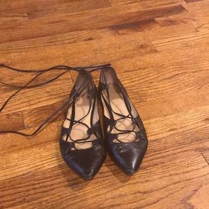 Banana republic tie up flats